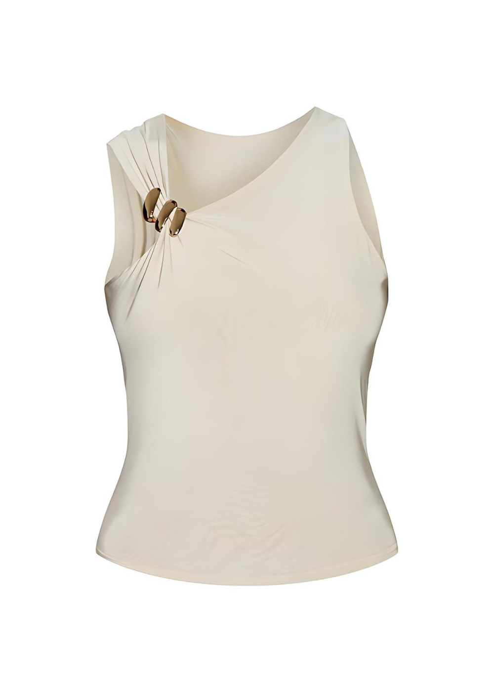 Butter Yellow Slinky Trim Detail Vest Top