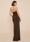 Chocolate Double Slinky Square Neck Maxi Dress