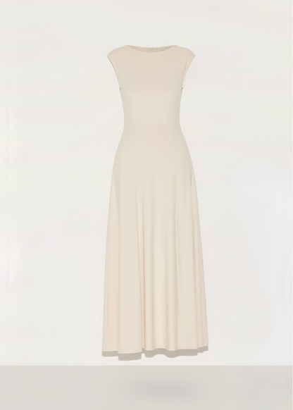 Lemon Soft Slinky Flattering Fit Maxi Dress