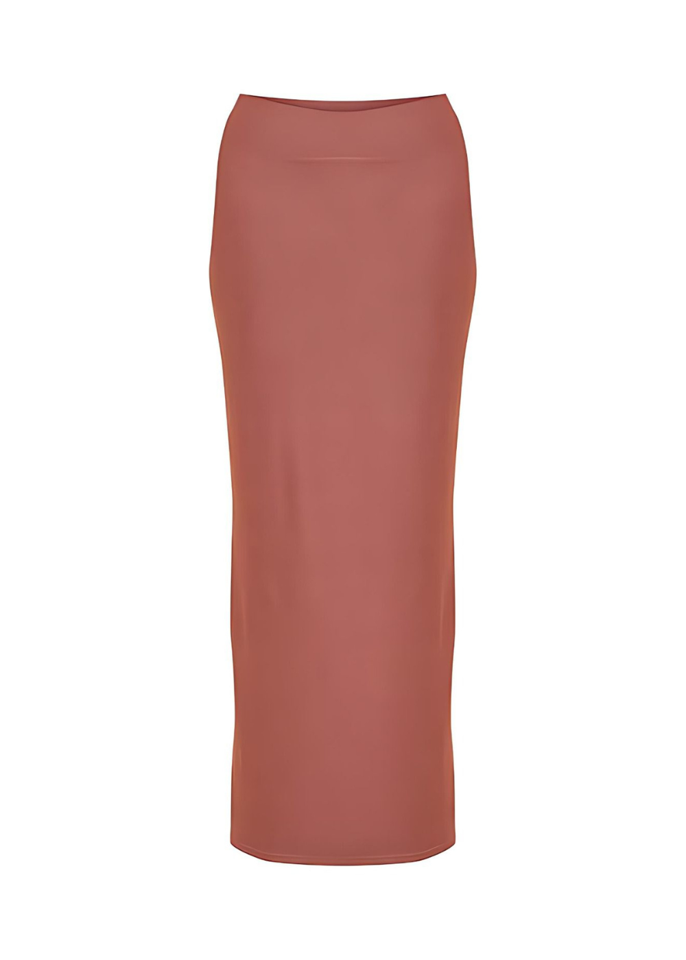 Mocha Occasion Ready Ruched Slinky Maxi Skirt