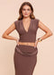 Mushroom Stylish V-Neck Sleeveless Crop Top