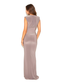 Taupe Luxury Slinky Deep V Evening Maxi Dress