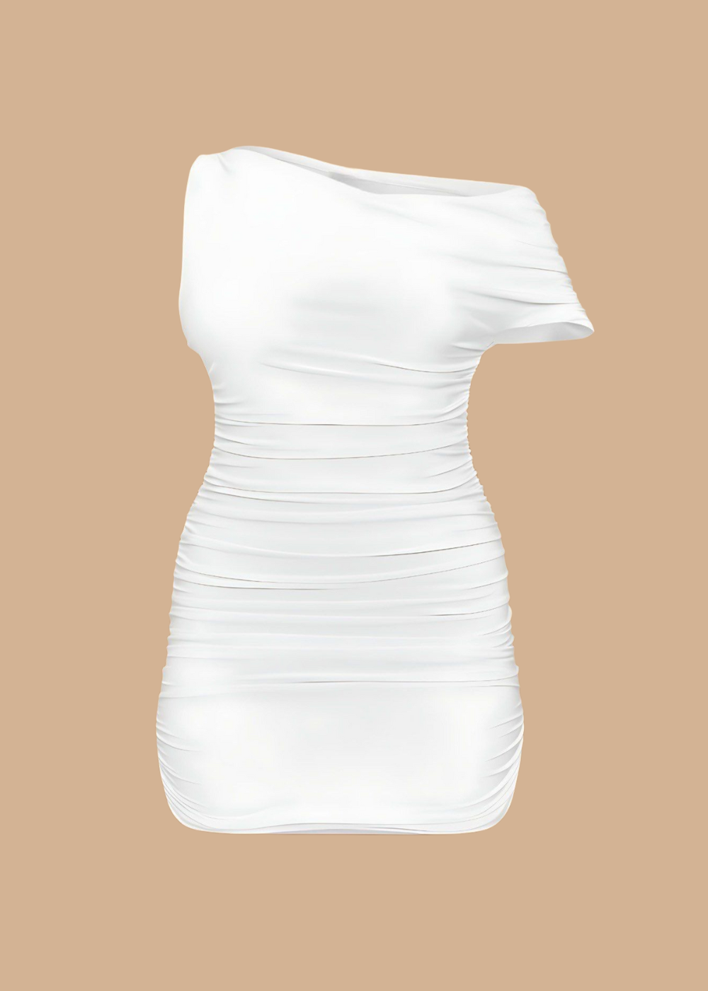 White One Shoulder Party Bodycon Mini Dress