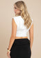 White Plunge Deep V Neck Mini Top